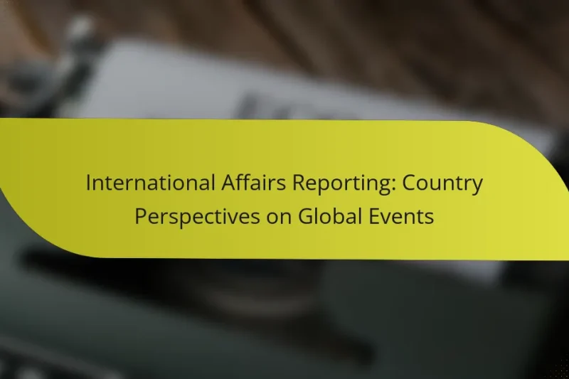 International Affairs Reporting: Country Perspectives on Global Events
