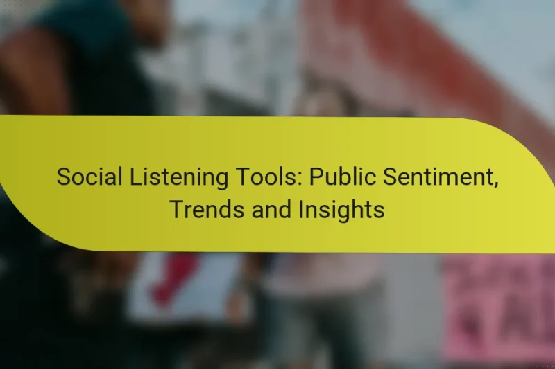 Social Listening Tools: Public Sentiment, Trends and Insights