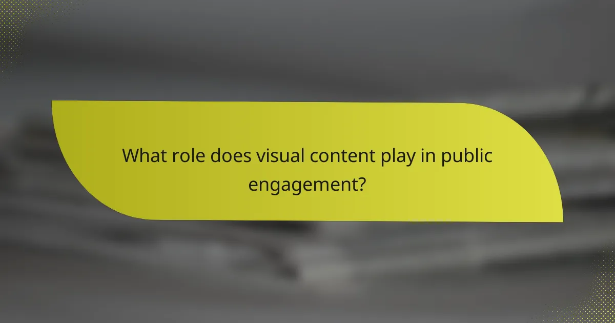 What role does visual content play in public engagement?